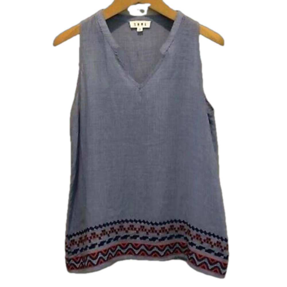 Anthropologie THML Boho embroidered top